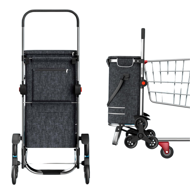 Nákupná taška na kolieskach do schodov COMFORT, 50l,  čierna