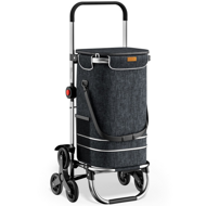 Nákupná taška na kolieskach do schodov COMFORT, 50l,  čierna