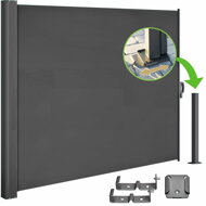 Bočná markíza NOSARA na terasu, 180x300cm antracitová