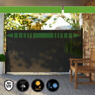 Bočná markíza NOSARA na terasu, 180x300cm antracitová