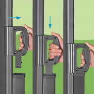 Bočná markíza NOSARA na terasu, 180x300cm antracitová