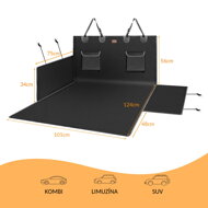 Ochranný vodeodolný poťah do auta BERY, 101x180cm, čierna