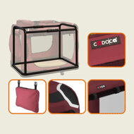 Prepravná taška pre psy a mačky ELI, 60x42x42cm, tmavočervená