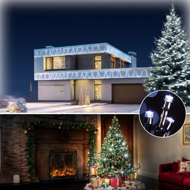 Vianočná svetelná reťaz SIMPLE, 60m, studená biela