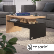 Konferenčný stolík SACRAMENTO, 95x55x50cm, hnedá/šedá