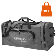 Cestovná taška na rameno JERGY, 90l, 65x32x33cm, šedá