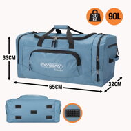 Cestovná taška na rameno JERGY, 90l, 65x32x33cm, modrá