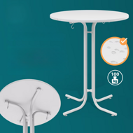 Barový stôl RAUL sklápateľný 110x80cm, biela