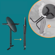 Barový stôl RAUL sklápateľný 110x80cm, šedá