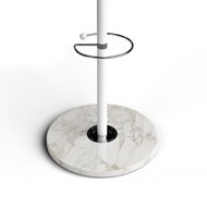 Stojanový vešiak TENZY s mramorovým podstavcom, 37x173cm, biela