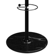 Stojanový vešiak TENZY s mramorovým podstavcom, 37x173cm, čierna