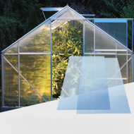 Dutinkový polykarbonát MARK 4mm, 60,5x121x0,4cm, 14ks, transparentná