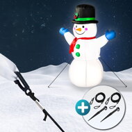 Nafukovací Snehuliak osvetlený, 120cm, biela