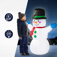 Nafukovací Snehuliak osvetlený, 120cm, biela