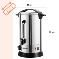 Varič na víno/čaj COZY - 20l, strieborná