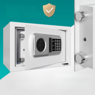 Elektrický nábytkový trezor SAFETY, 31 x 20 x 20cm, strieborná