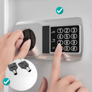 Elektrický nábytkový trezor SAFETY, 31 x 20 x 20cm, strieborná