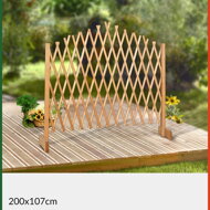 Drevená mriežka ROSEMARY na kvety, 200x107cm, prírodná hnedá