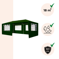 Párty stan NEAPOL, 3x6m, zelená