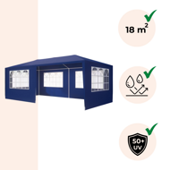 Párty stan NEAPOL, 3x6m, modrá