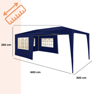 Párty stan NEAPOL, 3x6m, modrá