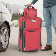 Sada cestovných kufrov TRAVEL, 5-dielna, červená