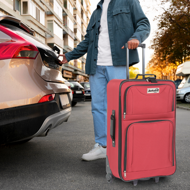 Sada cestovných kufrov TRAVEL, 5-dielna, červená