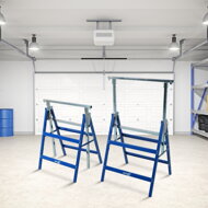 Teleskopické lešenárske kozy DANNY, sada 2 ks, max. 200 kg, 60 x 56 x 81-130cm, strieborná/modrá