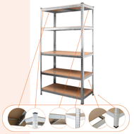 Regál s vysokou nosnosťou HEAVY, max. 875kg, 90x40x180cm, strieborná