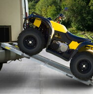 Nájazdové rampy na auto DRIVE, sklápateľné, sada 2ks, max 400 kg, 160cm, strieborná