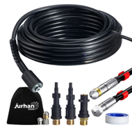 Súprava na čistenie potrubia Premium, 15 m, čierna