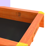 Pieskovisko s verandou SUNNY, 130x130x143cm, hnedá/modrá