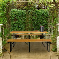 Pivný set MAXI sklápateľný, 220cm, prírodná hnedá