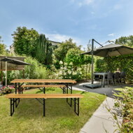 Pivný set MAXI sklápateľný, 220cm, prírodná hnedá