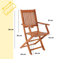 Sedacia súprava SYDNEY, 5-dielna, prírodné drevo