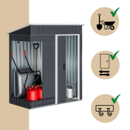 Záhradný domček na náradie M, 162x86x181cm, antracitová