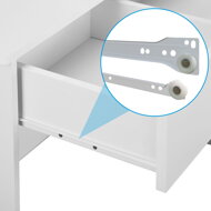 Toaletný stolík LUCIA, 108x40x140cm, biela