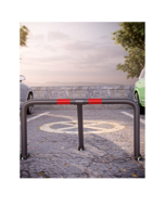 Sada sklopných parkovacích zábran ANTONIA, 2ks, 800x470x440mm, šedá