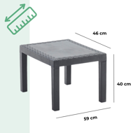 Záhradný set AKITA, 3-dielny, antracitová