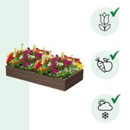 Vyvýšený záhon WOODY 149x75,6x25cm, hnedá
