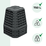 Kompostér EVOGREEN VARIO, 750 l, čierna