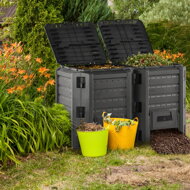Záhradný kompostér COMPOGREEN, 800l, čierna