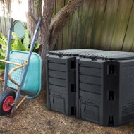 Záhradný kompostér COMPOGREEN, 800l, čierna