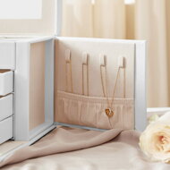 Šperkovnica so zrkadlom KARINA, 22,5x17,5x16,5cm, biela