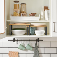 Sada bambusových organizérov CEZAR, 2ks, hnedá/čierna