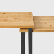 Sada bambusových organizérov CEZAR, 2ks, hnedá/čierna