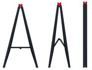 Podstavec, stavebná koza TITAN, sada 2 ks,  58x5x79cm, čierna/červená