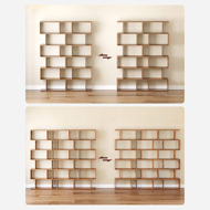 Polica/regál na knihy PRESTON, 70x24x190,5cm, hnedá