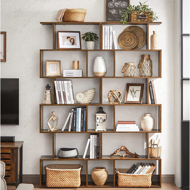 Polica/regál na knihy PRESTON, 70x24x190,5cm, hnedá