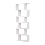 Polica/regál na knihy PRESTON, 70x24x190,5cm, biela